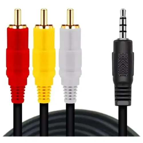 Cabo P2 X 3rca Ponta Dourada 