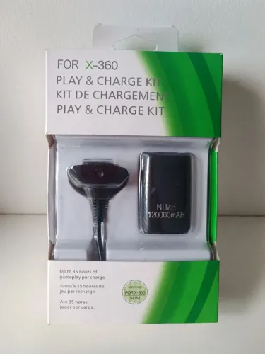 Kit de Carregamento bateria Xbox 360 - 35 Horas de Jogo