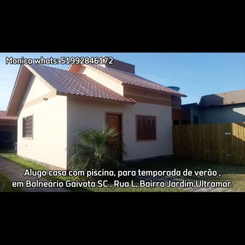 Casa temporada de verão em  Balneário Gaivota SC