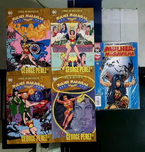 Lendas do Universo DC - Mulher Maravilha - George Perez (4 Volumes) + edição Comemorativa