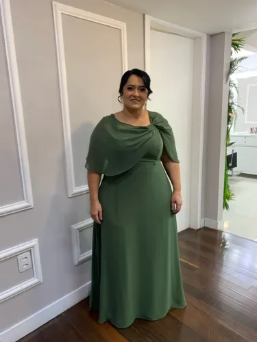Vestido Festa Verde Oliva