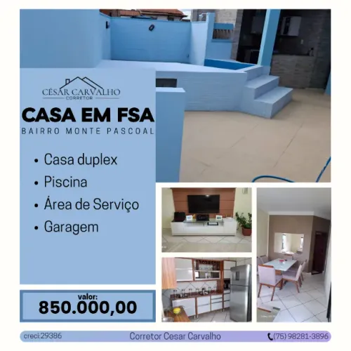 CASA BAIRRO MONTE PASCOAL - FEIRA DE SANTANA