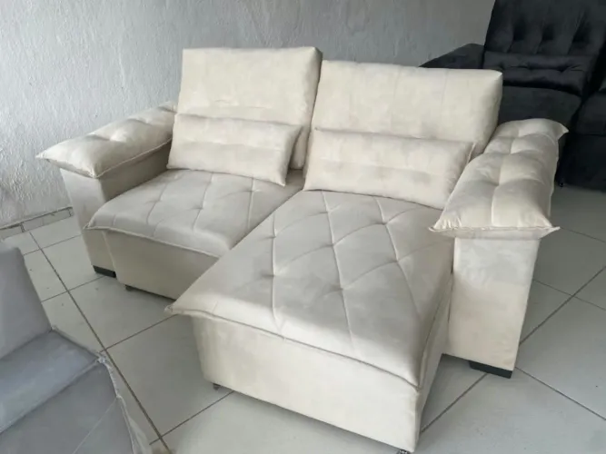 Sofá retrátil duplo corte novo direto de fábrica.