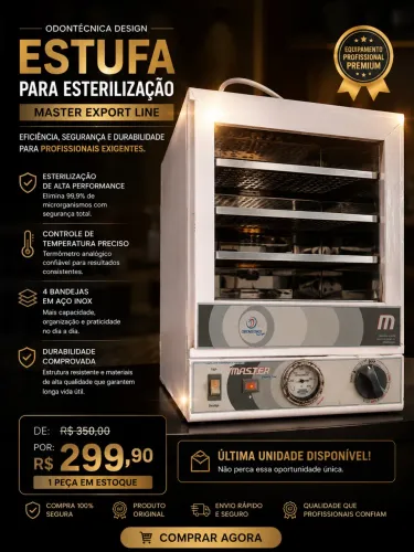 ESTUFA PARA ESTERILIZAÇÃO MASTER EXPERT LINE - FUNCIONANDO PERFEITAMENTE