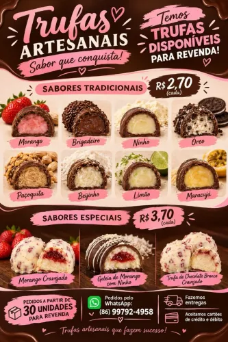 Trufas para revenda ou eventos