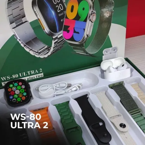 Smartwatch Ws80 - 7 Pulseiras - Fone de Ouvido