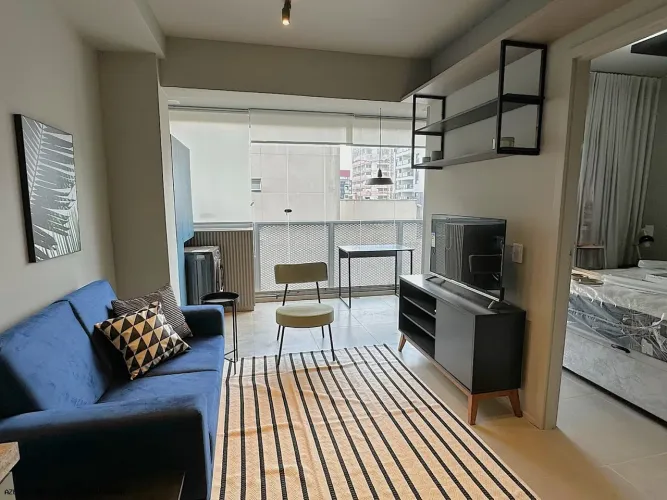 Apartamento Mobiliado para Locação em São Paulo, PINHEIROS, 1 dormitório, 1 banheiro, 1 va