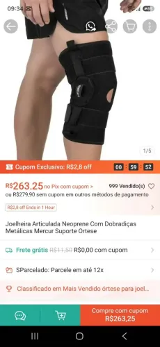 Joelheira ortopédica