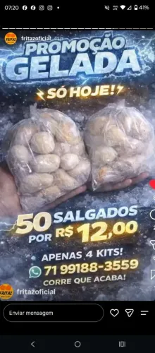 PROMOÇÃO SALGADOS CONGELADOS