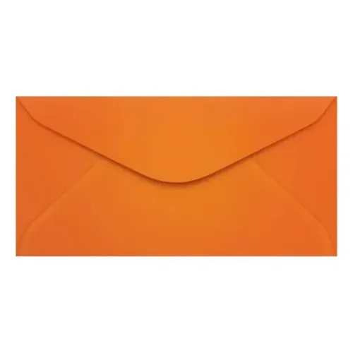 10 Envelopes Ofício Cor Laranja 11x23