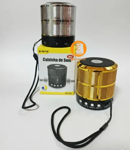 Mini Caixinha de som Bluetooth com Rádio FM, MP3 BM-S887