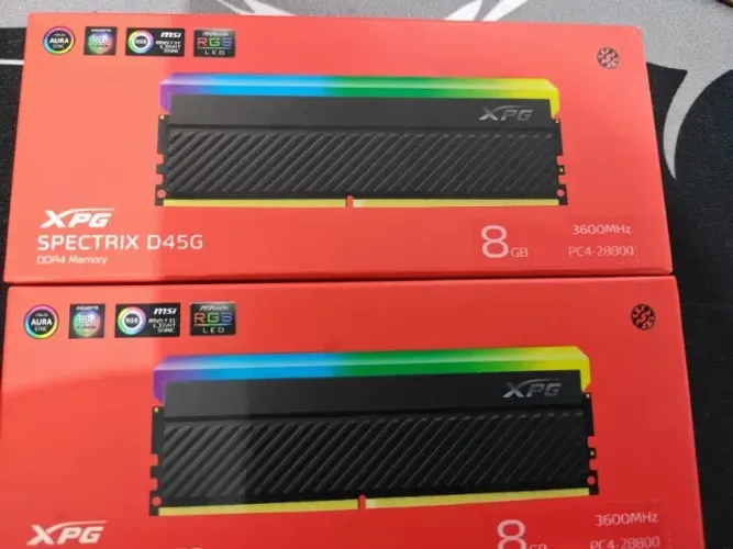 DDR4 XPG Spectrix D45G, RGB, 16GB (2x8GB), 3600MHz, Black Open Box DE VITRINE