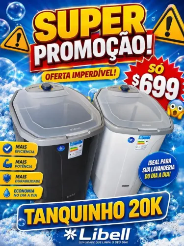 TANQUINHO 20 QUILOS NOVO
