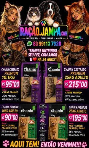 RAÇÃO CHANIN CASTRADO/NORMAL PREMIUM 10KG ADULTO