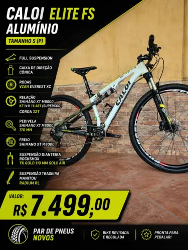 Caloi Elite FS alumínio XT M8000