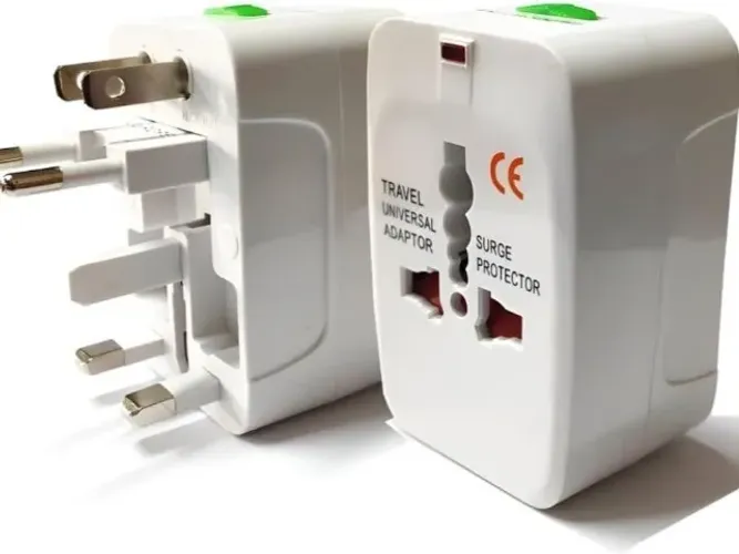 Kit 2 Adaptadores Universal De Tomada Internacional Viagem