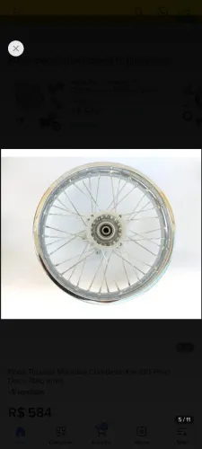 Roda traseira montada xre190 .