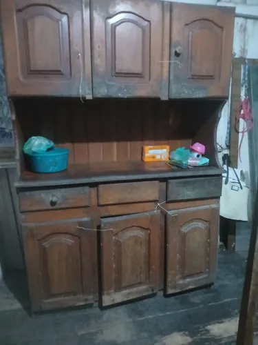 Armário de cozinha de madeira 