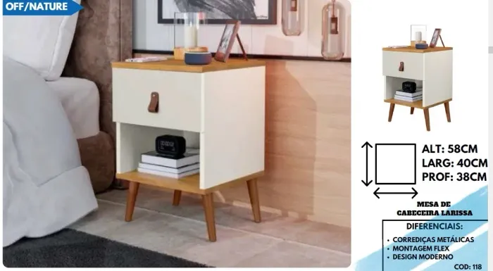 Mesa de Cabeceira Larissa -Super Promoção -entrega gratuita -