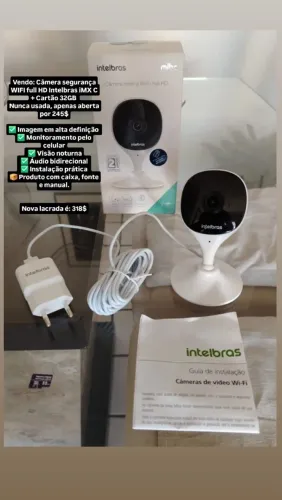 Câmera segurança WIFI full HD Intelbras iMX C + Cartão 32GB