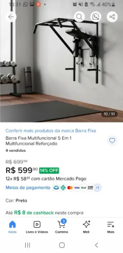 Barra fixa multifuncional
