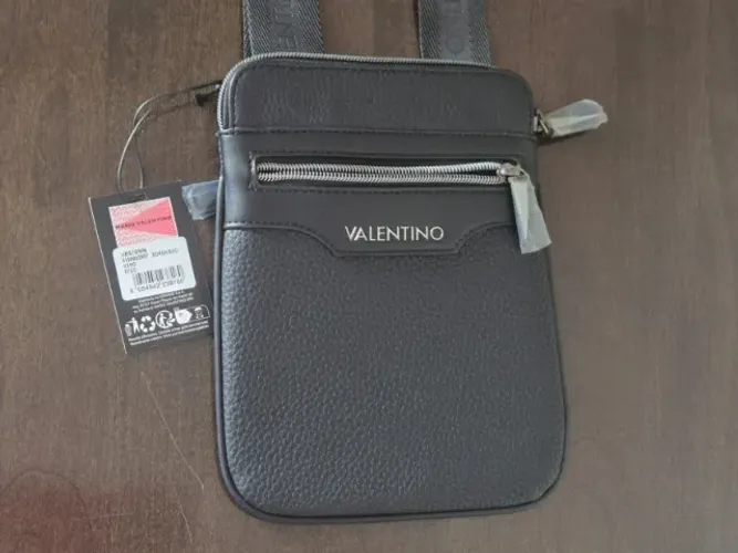 Bolsa De Ombro Original Valentino. Couro Sintético. Preta!