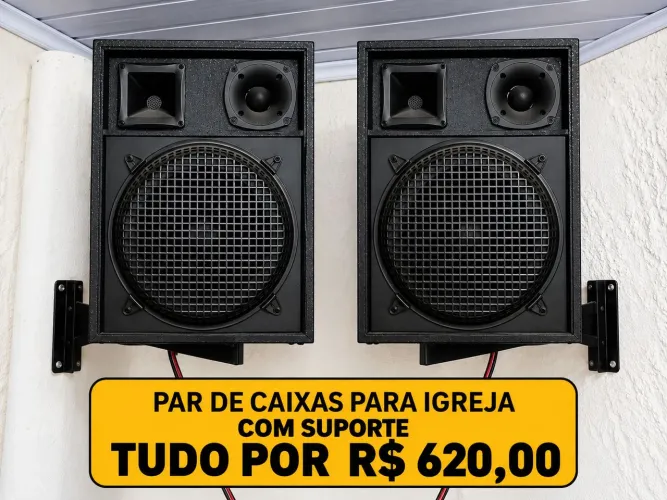 Par de caixas de som de 12