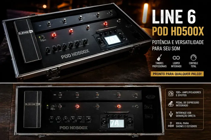 LINE 6 POD HD500X + Case Profissional