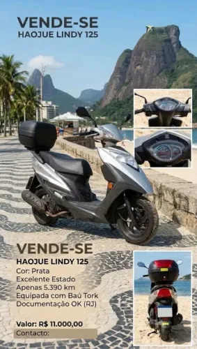 Haojue Lindy 125 2022 com Apenas 5.500 km rodados