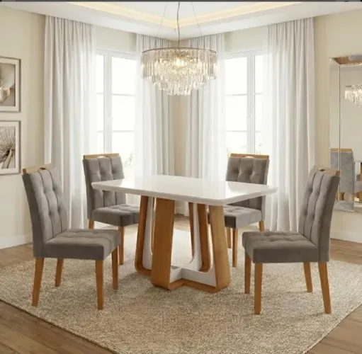 Conjunto de Jantar Novara 4 Lugares