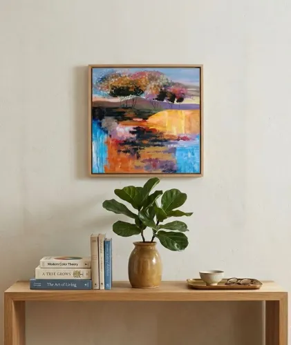 Quadro Paisagismo Abstrato - "Reflexos da Alma"