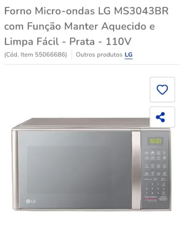 ? Micro-ondas LG MS3043BR - Novo! 
