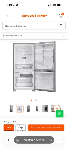 Geladeira Brastemp Frost Free Inverse 591 Litros Inox - BRE85MK