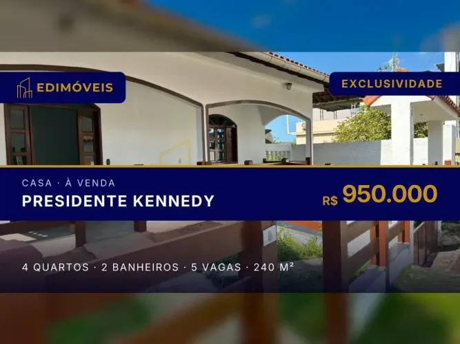 Pronto para morar em Presidente Kennedy: casa com suíte e garagem diferenciada!