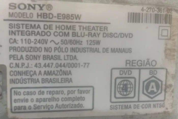 HOME TEATHER (SONY)