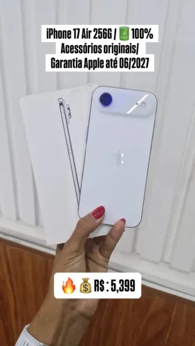 Vende-se iPhone 17 air 256G /bateria 100% /garantia Apple até 06/2027