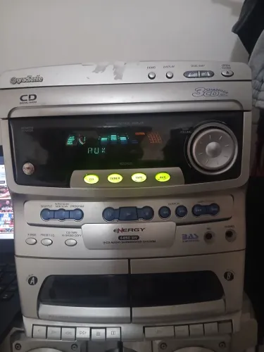 Mini system gradiente raríssimo 3 caixas subwoofer