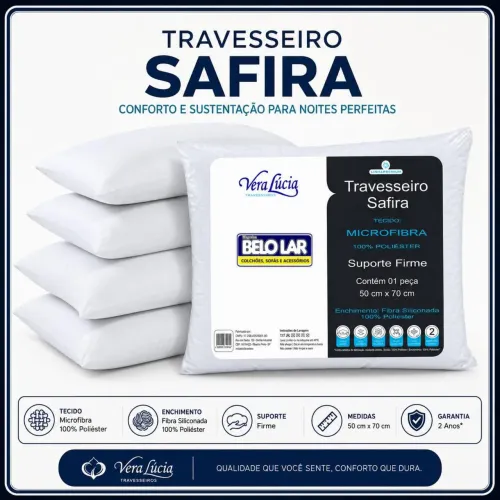 Travesseiro safira e vácuo 