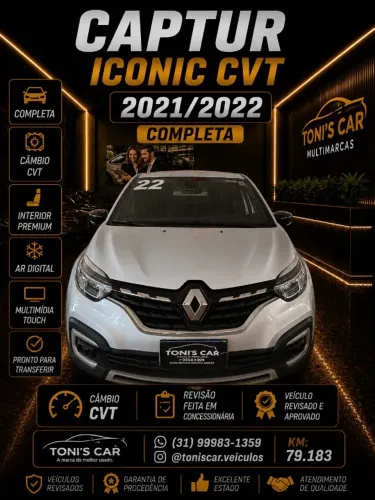 Renault Captur Iconic 1.3 TB 16V Flex 5P AUT 2022