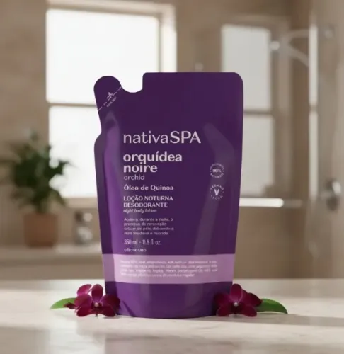 Refil Loção Noturna Desodorante Corporal Nativa SPA Orquídea Noire 350ml