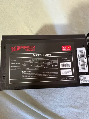 Fonte ATX Maxxtro Gamer 550W + Cabo de Força