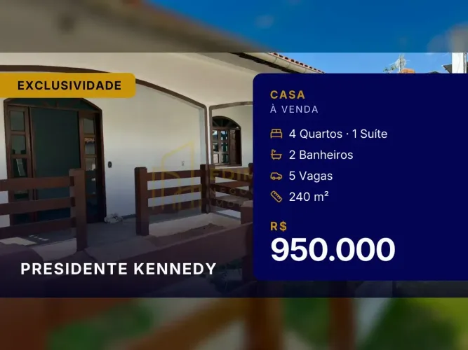 Sensacional casa em Presidente Kennedy: conforto e funcionalidade para você!
