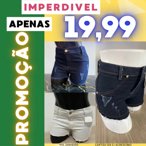 Bermuda jeans feminina 