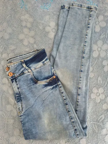 Calça Jeans com Lycra Lavagem Azul Claro