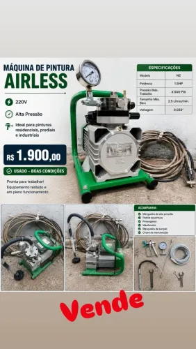 Maquina de pintura AIRLESS NAUBER<br>Maquina pintura airless nauber