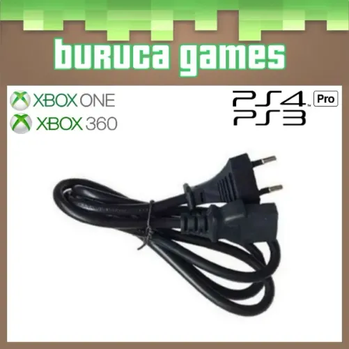 Cabo de força para fontes de Computador, XBOX 360, XBOX One FAT, PS3 FAT e PS4 PRO
