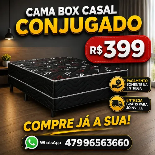 Cama box casal conjugado novo 