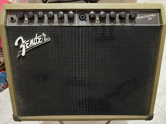 Amplificador voz e violão Caixa Fender Acoustasonic 90