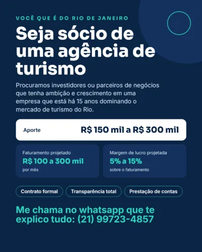 Procuro sócio investidor