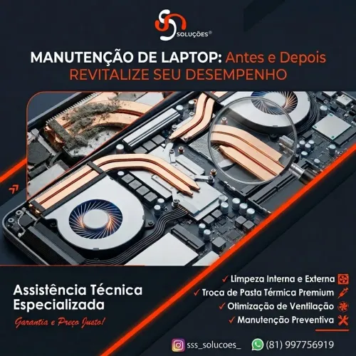 Manutenção e limpeza de notebook Troca de pasta térmica